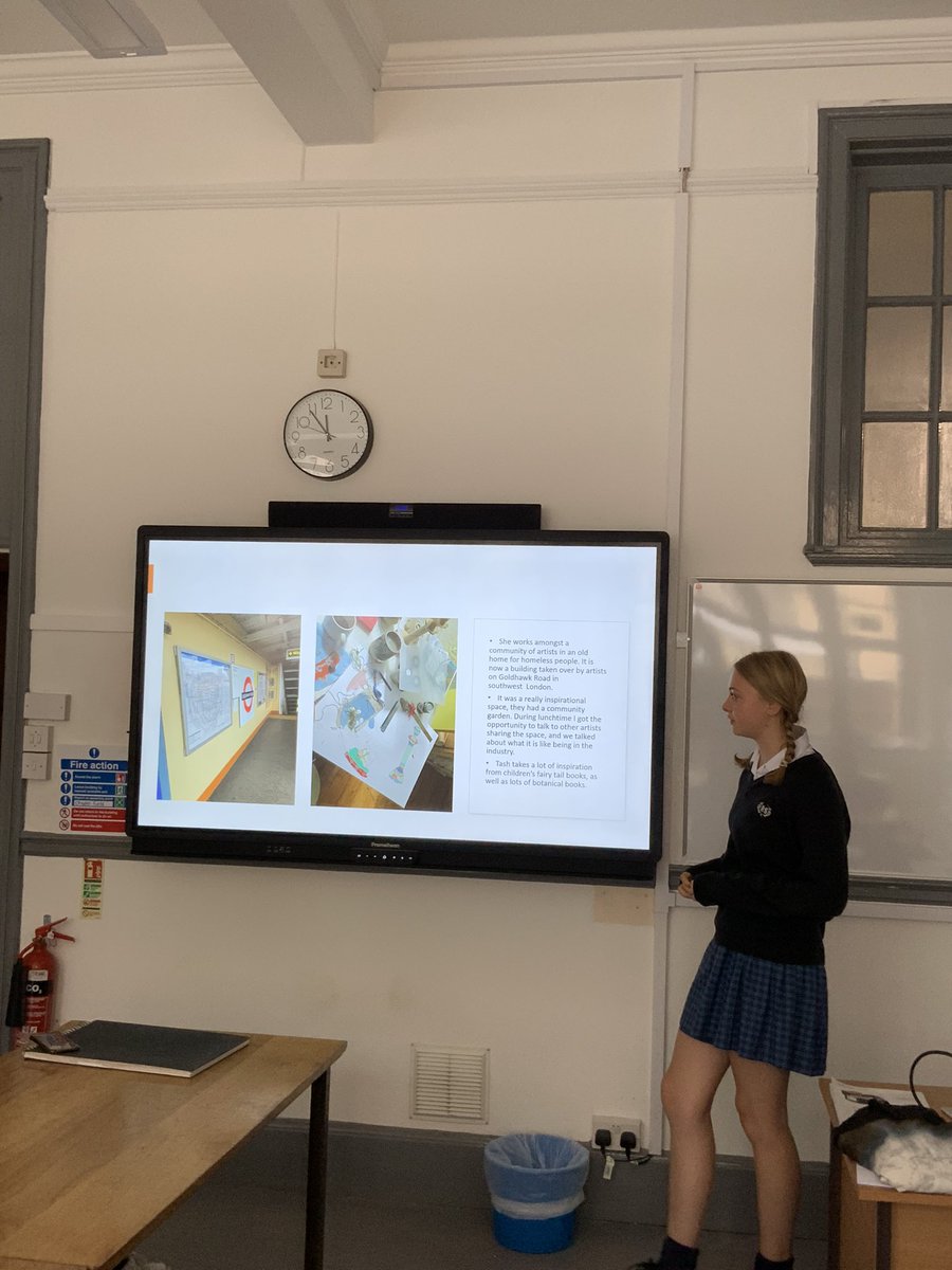 RHSBTechnology's tweet photo. A wonderful talk from Flora, our Dt scholar about her summer work experience at Natasha Hulse #DesignTechnology #GirlsInStem @RoyalHighBath https://t.co/LBFDfb4k34
