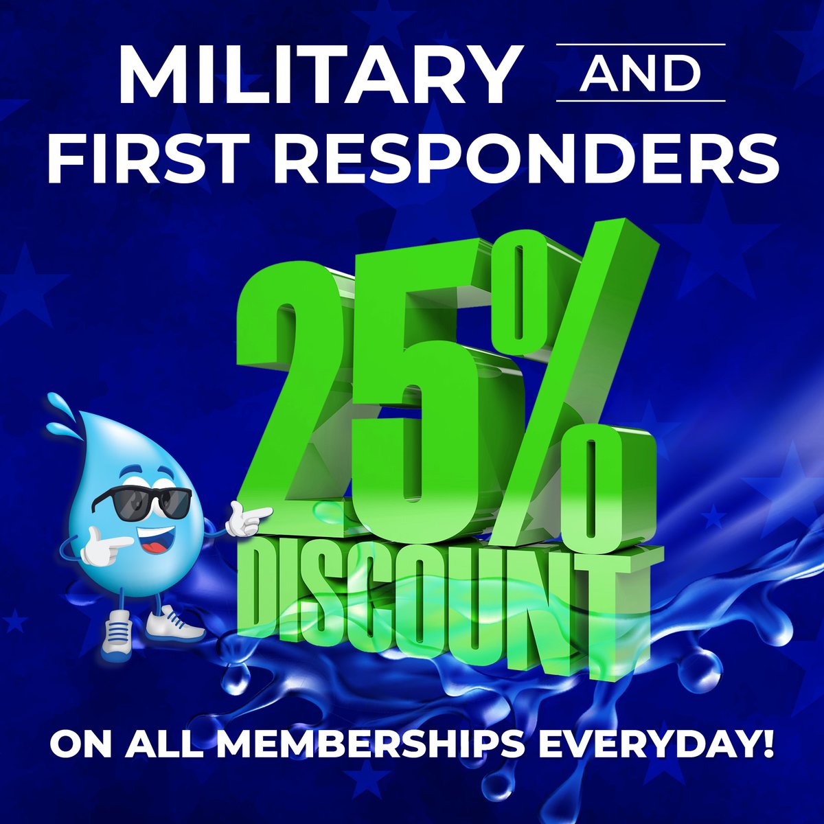 🚨We appreciate all military and first responders! Visit any of our locations to receive 25% off our unlimited wash packages. Show your work ID/badge to receive the discount. 😄👍

#military #firstresponders #discount #unlimitewashes #bluewaveexpress #carwash