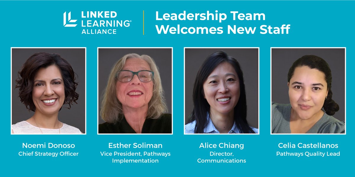 The Linked Learning Alliance is thrilled to introduce our dynamic new team members who are joining us in our mission to transform education and create pathways to success for all students in California! #linkedlearning #education bit.ly/46uiXAs