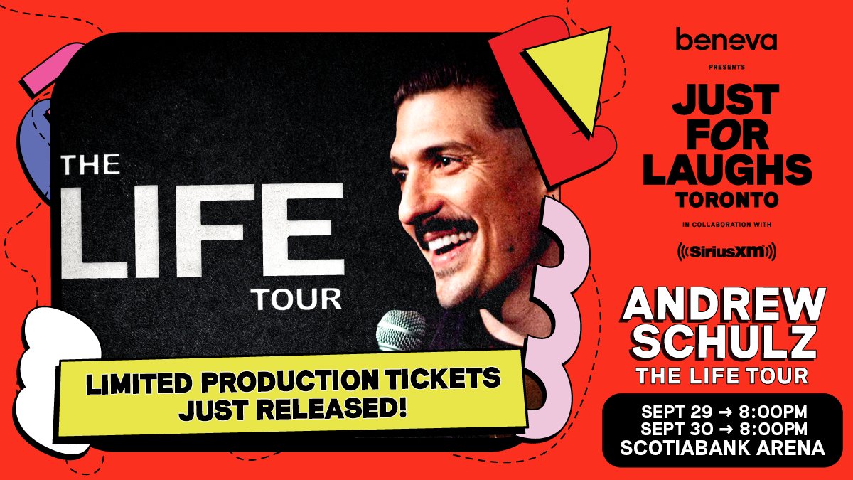 Just For Laughs Toronto (@jfl_toronto) on Twitter photo LIMITED TICKETS JUST RELEASED for <a href="/andrewschulz/">Andrew Schulz πHEZI</a> shows at JFL Toronto this Saturday Sept 30π¨ π¨ π¨
π« Get yours before they're gone: toronto.hahaha.com/en/shows/andreβ¦ LIMITED TICKETS JUST RELEASED for <a href="/andrewschulz/">Andrew Schulz πHEZI</a> shows at JFL Toronto this Saturday Sept 30π¨ π¨ π¨
π« Get yours before they're gone: toronto.hahaha.com/en/shows/andreβ¦