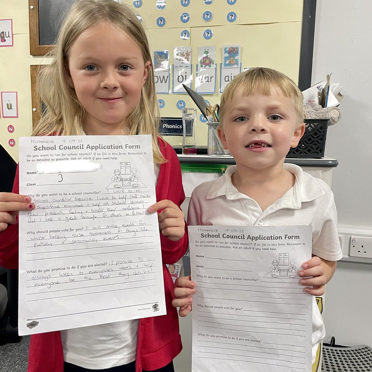 AnParkInfants's tweet image. Drum Roll…. The new Class Council Representatives from Class 3 are… 😊😊#apiclass3 @WhiteWoodsPAT1