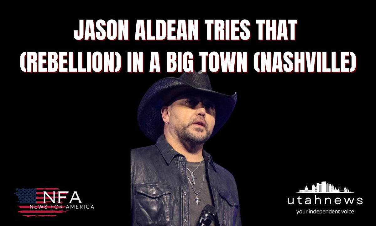Jason Aldean tries that (rebellion) in a big town (nashville) - utahnews.org/jason-aldean-t…
#jasonaldean #music #nashville #smalltown