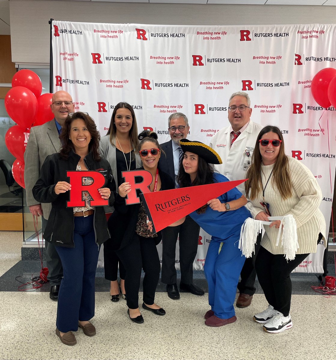#Celebrate @rutgershealth Chancellor Dr Brian Strom celebrates 10th Anniversary of RBHS with NJMS Department of Surgery. @Rutgers_NJMS