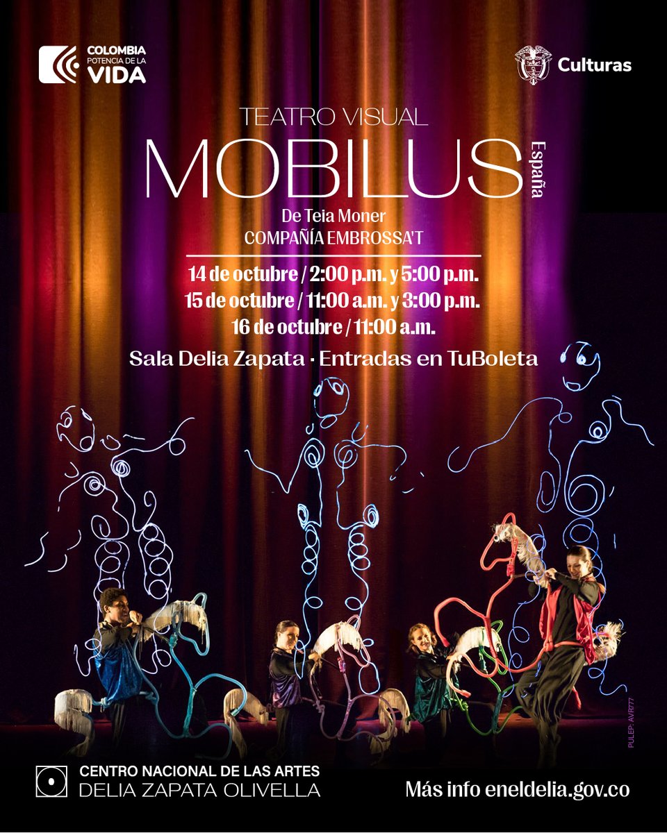 eneldelia's tweet image. 'Mobilus', una obra de teatro visual que llega desde España el 14, 15 y 16 de octubre en la #SalaDeliaZapata 👀🎭

Este espectáculo, está dirigido a todos los públicos y en él se integran la magia, la danza, los títeres, las sombras, luz negra y el circo.