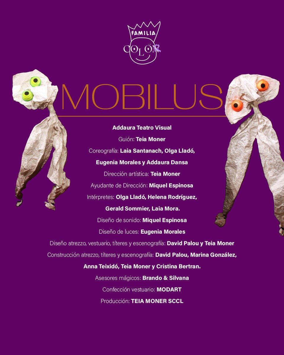 eneldelia's tweet image. 'Mobilus', una obra de teatro visual que llega desde España el 14, 15 y 16 de octubre en la #SalaDeliaZapata 👀🎭

Este espectáculo, está dirigido a todos los públicos y en él se integran la magia, la danza, los títeres, las sombras, luz negra y el circo.