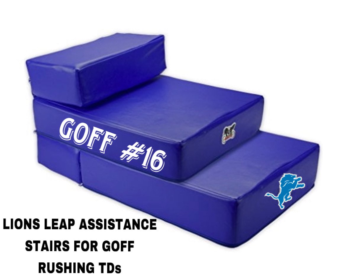3CountRadio's tweet photo. The @Lions should have these put in the end zones of Ford Field for future @JaredGoff16 touchdown celebrations. #onepride https://t.co/SWYiWh3uLJ