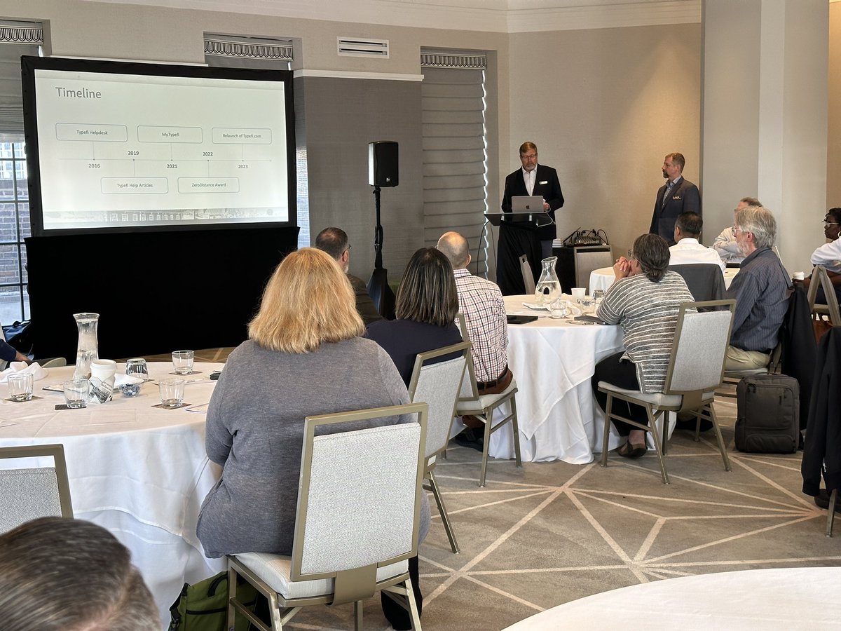 typefi's tweet image. After almost 2 years, we’re proud to announce the launch of a completely redesigned typefi.com 🎉 VP Customer Success Jason Mitchell and Stephen Pashby of @DesignHammer discussed the project this afternoon at the #TypefiUserConference2023