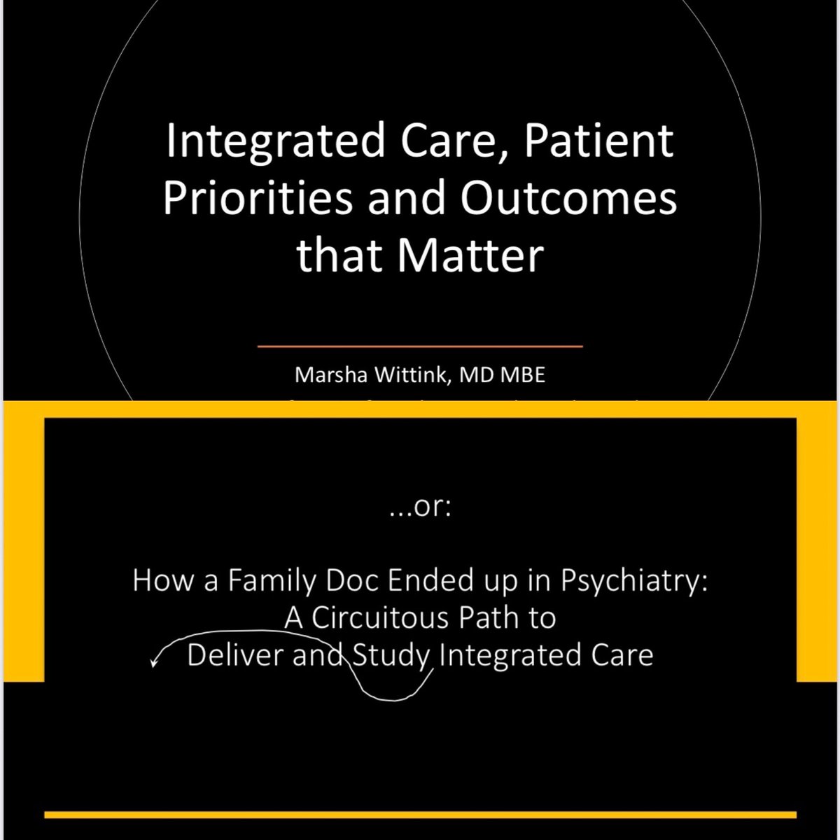 MarshaWittinkMD's tweet image. Fun to talk about my circuitous academic career at Grand Rounds today: in and out of clinical settings using #mixedmethods, #CQI and involving patient and family stakeholders @EmpoweringPts @urmc_psych @MixedMethodsRTP @WendiPhd @kimvanorden @DrSMSilverstein