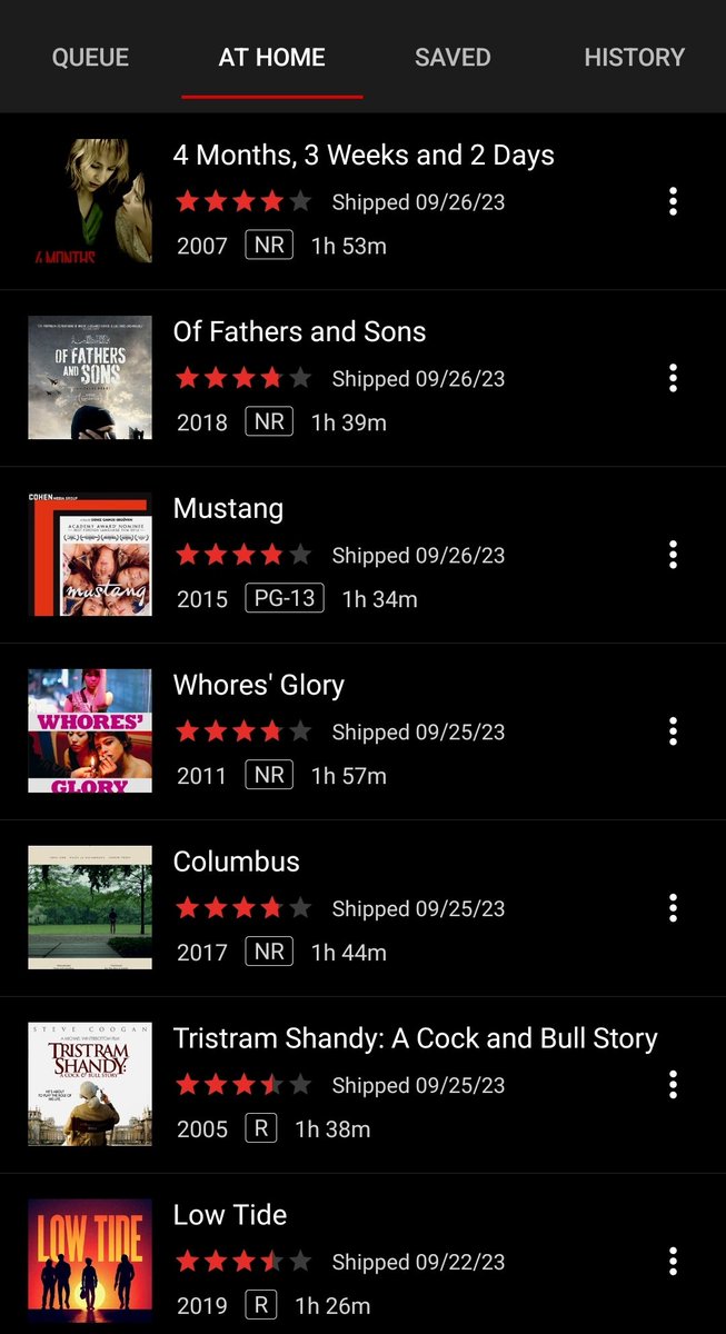 KorikoQueen's tweet image. My final discs ever from @dvdnetflix Shipped back Low Tide today. I'm hoping they get it back in time so I can get another disc shipped out on Friday. But if not, this is it. Went for ones not streaming on any services I have. I'll miss this service forever.😢  #GetThroughMyQueue