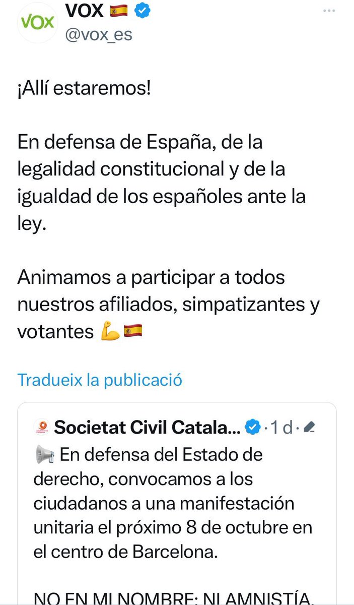 celmi909's tweet photo. El dia 8 SCC munta una mani de les que seran grans amb convidats de luxe com Vox, S’ha Acabat, les patrulles antiindepes o Rosa Díez. Si creus mínimament en els drets humans bàsics, aquell dia has de sortir al carrer per fer valer la teva veu! #StopVOX #StopSCC #StopODI https://t.co/zZ747o2IAE