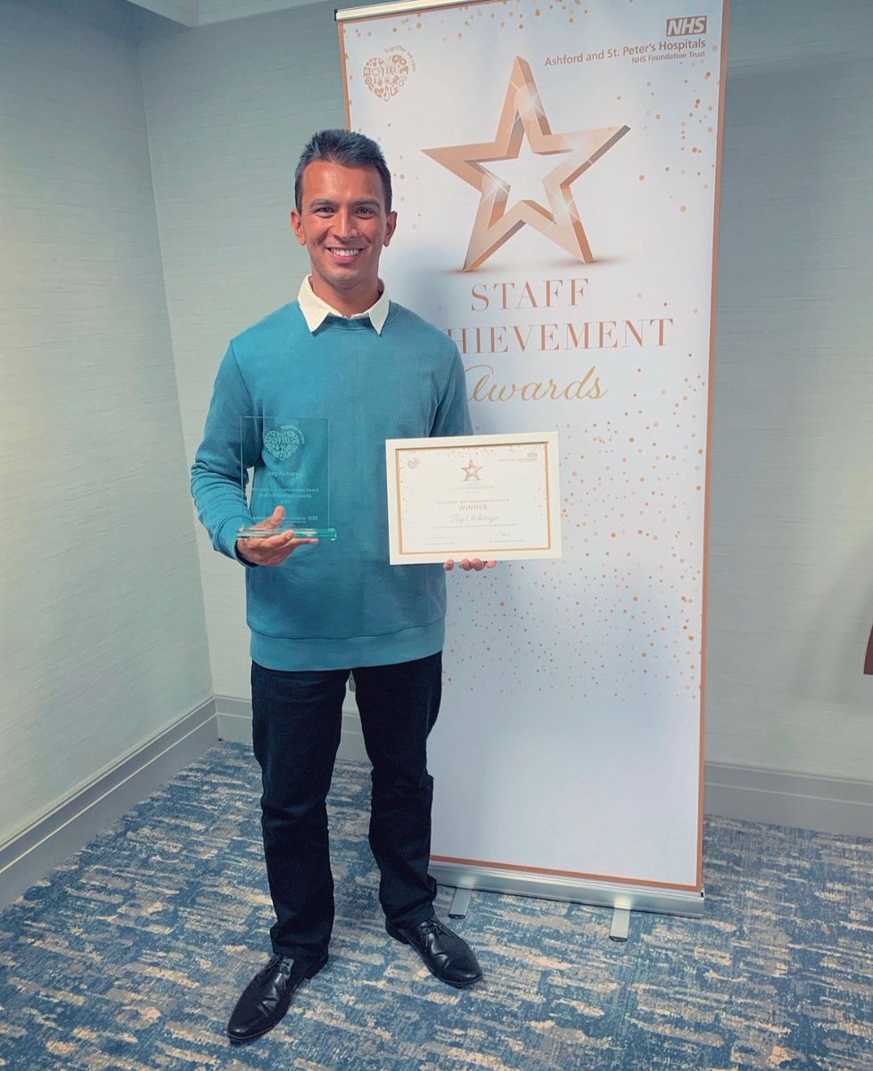 Congratulations ⁦@JayAcharya22⁩ for winning a Staff Achievement Award tonight at our annual event ⁦@ASPHFT⁩. So proud of his achievement and he is indispensable to our team! ⁦@radcliffe_lisk⁩ ⁦@SurfingEm⁩ ⁦@MwelwaTangalala⁩ ⁦@DrRMahmood77⁩