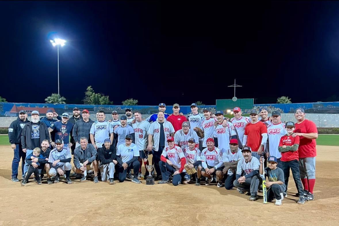 PalmSpringsPD's tweet photo. 🥎 Join us for the Lesley Zerebny Memorial Softball Game between PSPD &amp; PSFD! 🚓🚒
📅 Date: Saturday, October 14th, 2023
🏟️ Location: Big League Dreams Cathedral City
🕕 Game starts at 6PM

Let's honor a hero and enjoy some friendly competition! 🙌 #exemplaryservice https://t.co/qGmtNTLdzQ