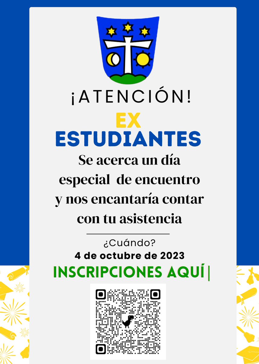 SantaCruzStgo's tweet photo. Se acerca el encuentro de exestudiantes Santa Cruz.
Inscríbete en https://t.co/Iw5Ns9ocN9
hasta el domingo 1 de octubre.
¡Te esperamos!
🤗👏🥰👏🤩👏😍👏 https://t.co/iNAiJpRGET