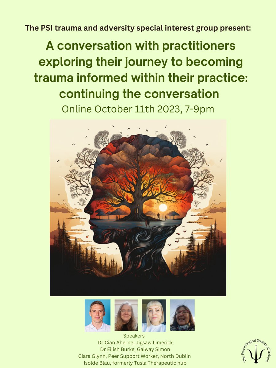 Save the date! The next <a href="/TraumaSIG/">TraumaSIG</a> event will take place on 11th October online, featuring a fantastic lineup of speakers. This will be an interactive and engaging event. We look forward to seeing you there