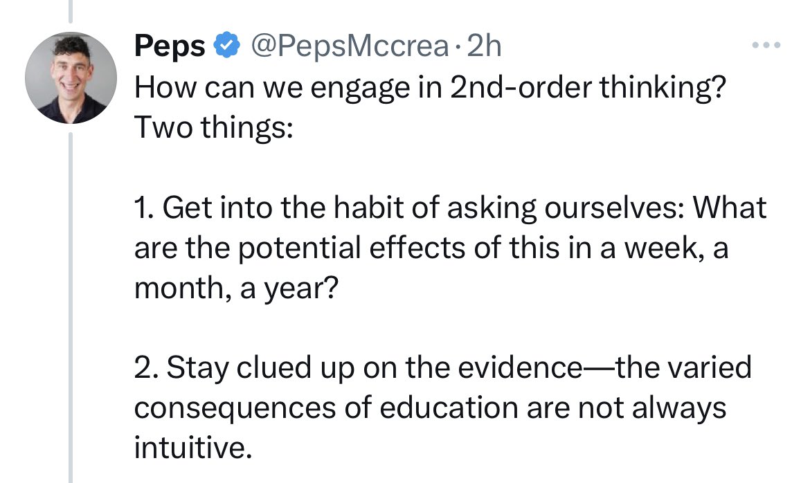 Love this idea of playing the long game for sustained ‘better thinking’ and in turn greater impact