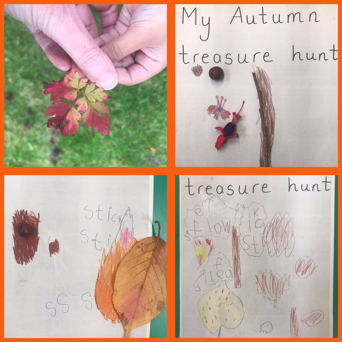 Welcome to Autumn in P1 <a href="/stjosephsabn/">stjosephsprimary</a> we enjoyed an autumnal afternoon outside on a treasure hunt. Drew our treasure, listened to Vivaldi Autumn &amp; story time before going home. I wonder how many leaves arrive in class tomorrow?! 🍁 🍂