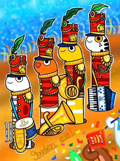 なりきりシリーズ♪

#みんなで楽しむTwitter展覧会 
#チンアナゴ
#イラスト 