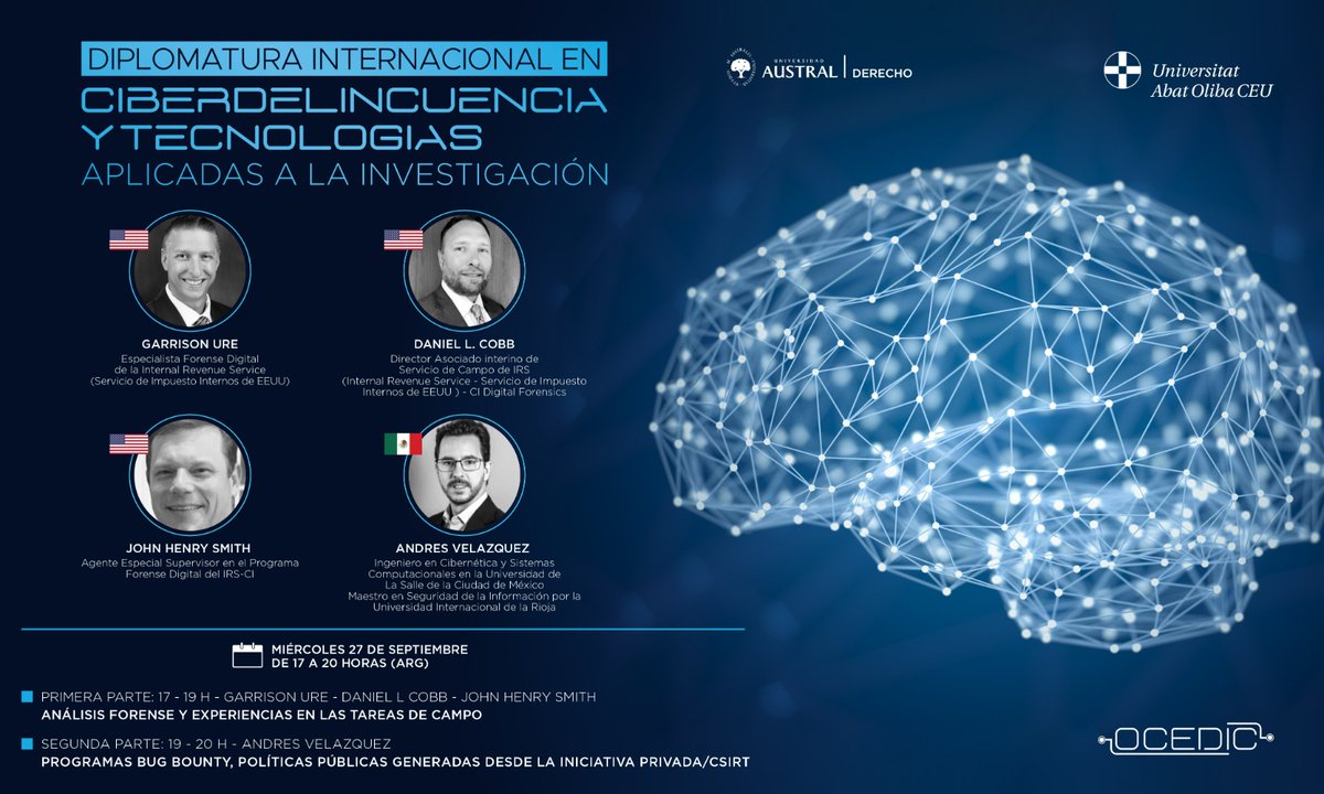 Seguimos con el training de informática forense en la Diplomatura Internacional en Ciber! Hoy con expertos de Estados Unidos y Mexico. <a href="/AustralDerecho/">Austral Derecho</a> <a href="/danydupuyok/">Daniela Dupuy</a> <a href="/cataneme/">Catalina Neme</a> <a href="/ocedic/">OCEDIC</a>