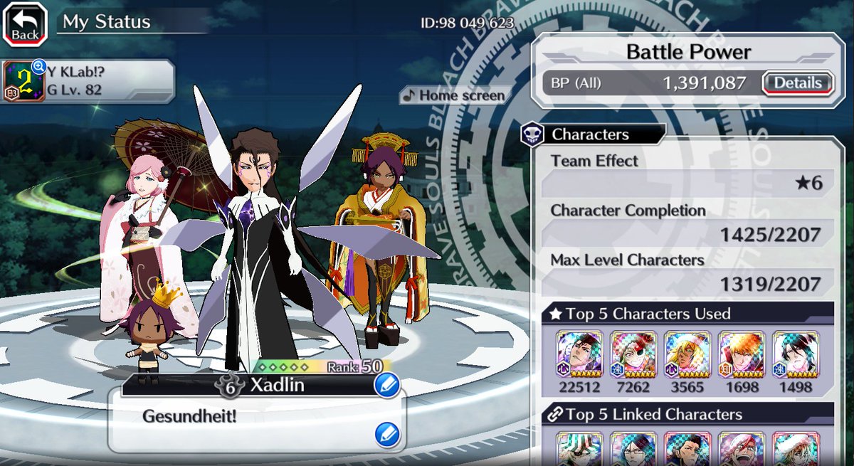 TheTrumbonist's tweet photo. @bleachbrs_en #connectwithbravesouls 
been playing since it came out and been on and off sometimes. but this game is the best gatcha game ive ever played. https://t.co/0af5yXRVoF
