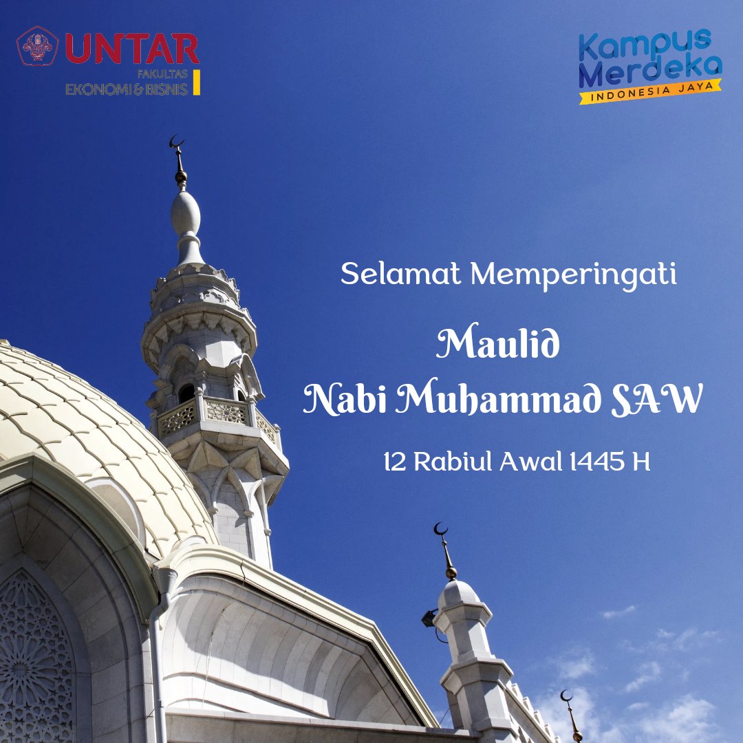 Selamat memperingati Maulid Nabi Muhammad SAW 12 Rabiul Awal 1445 H
