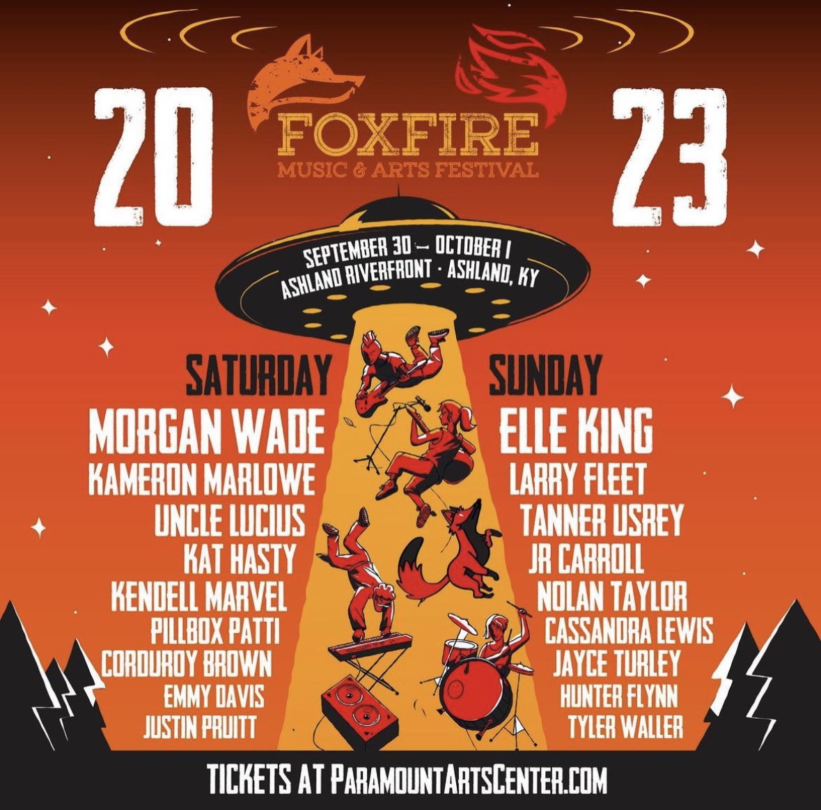Headin’ up to Ashland, KY this Saturday for Foxfire Fest! Gonna be a damn good day & night of music. We hit the stage at 4:30pm. Will see y’all there 🤠