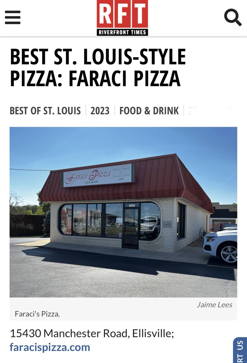 faracispizza's tweet photo. THANKS ST.LOUIS !!! For Making FARACI PIZZA BEST ST. LOUIS THIN CRUST PIZZA FOR 2023 ￼🏆
We are truly Honored 😊 https://t.co/CtTfHSUgL6