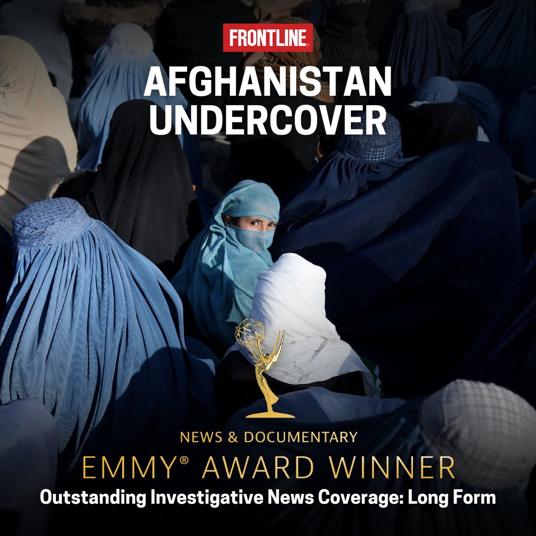"Afghanistan Undercover," FRONTLINE's August 2022 investigation into the Taliban’s crackdown on women in  Afghanistan, is a #NewsEmmys winner. 

pbs.org/wgbh/frontline…