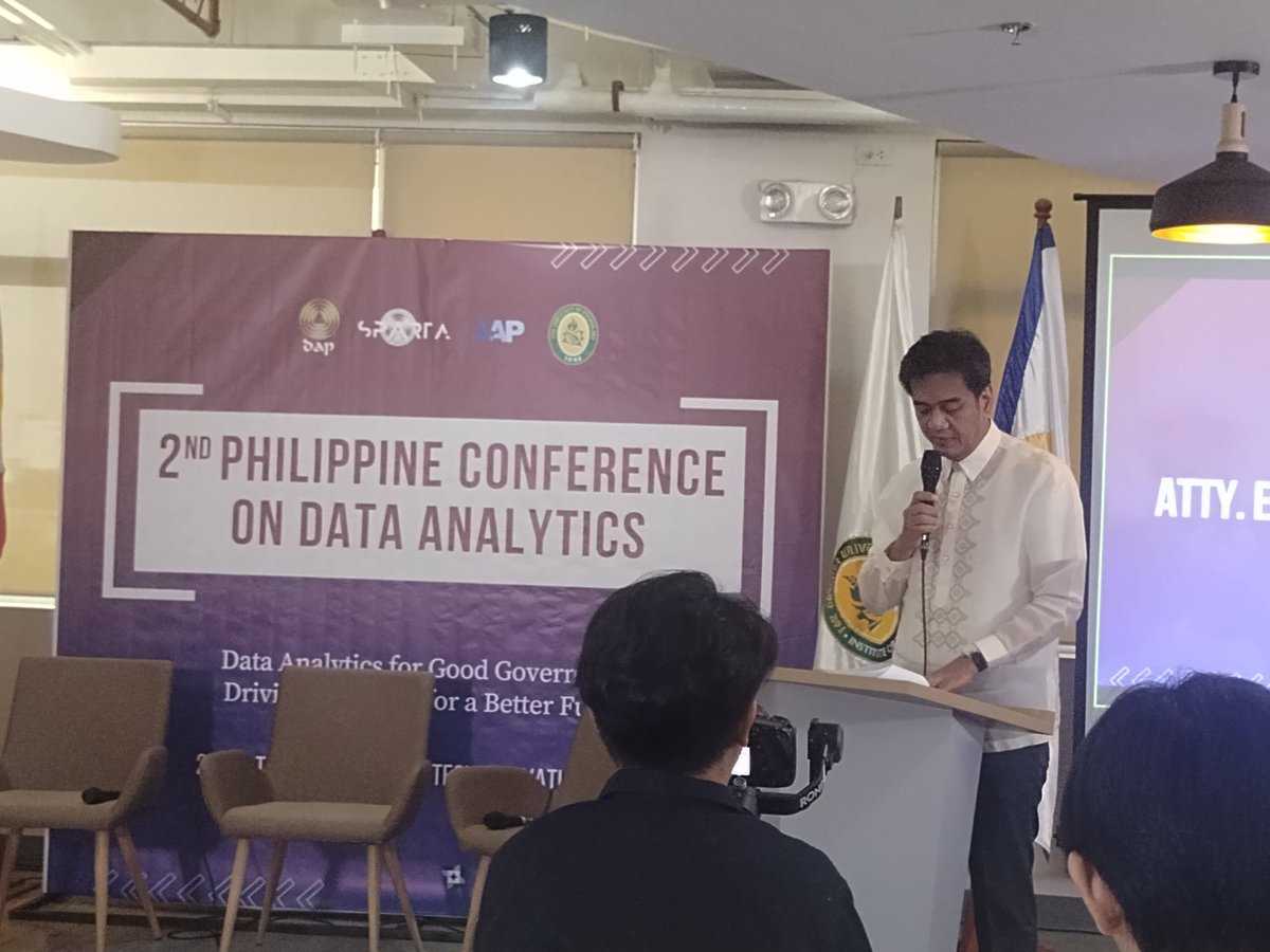 lowlaley's tweet image. ATM
2nd PH Conference on Data Analytics
&quot;#DataAnalytics for #GoodGovernance: Driving Solutions for a Better Future&quot;

&quot;Project SPARTA enables Filipinos to upskill to respond to the 4IR&quot;
- Atty Engelbert Caronan, Jr, DAP President &amp;amp; CEO

#ProjectSPARTA #DOST #PCIEERD #DAP #AAP #FEU