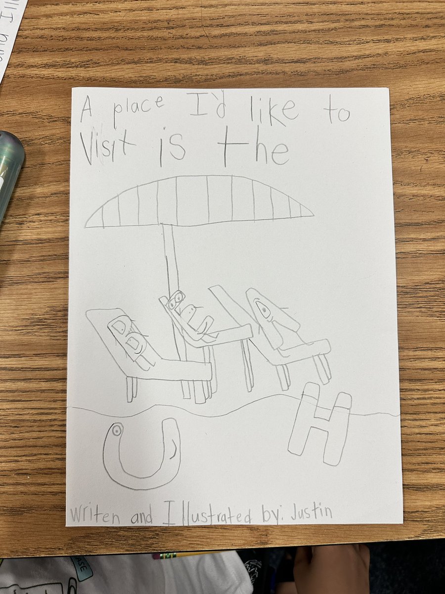 miss__juarez's tweet photo. We took a visit to the beach today ☀️🌊🏖️These writers are ready to explore and plan a trip of their own  🌸🐚  @CFISD_ELAR2_5 @BirkesCFISD https://t.co/BqDjJ5gVoc