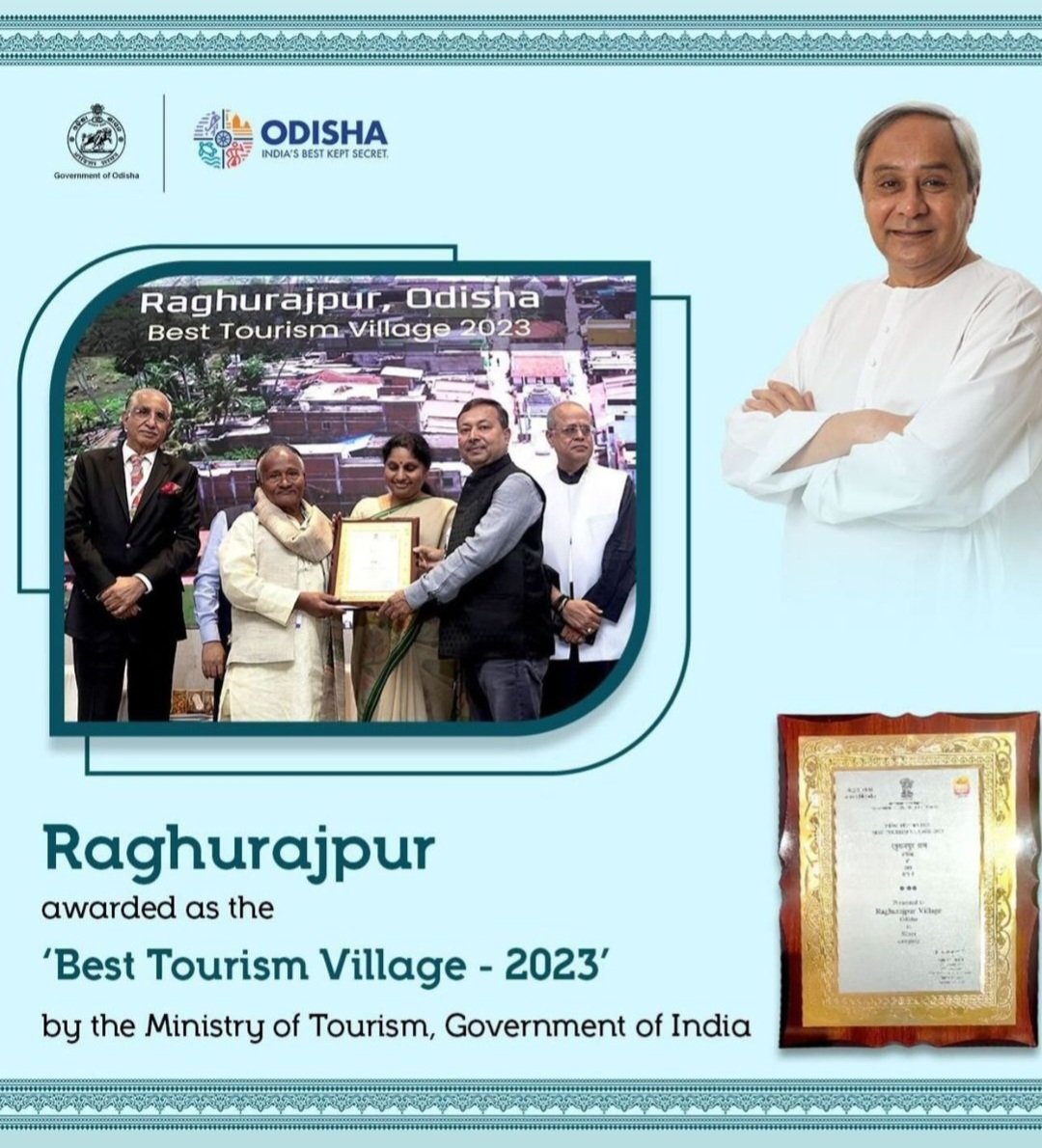 Raghurajpur #Odisha, grab the best tourism village 2023.