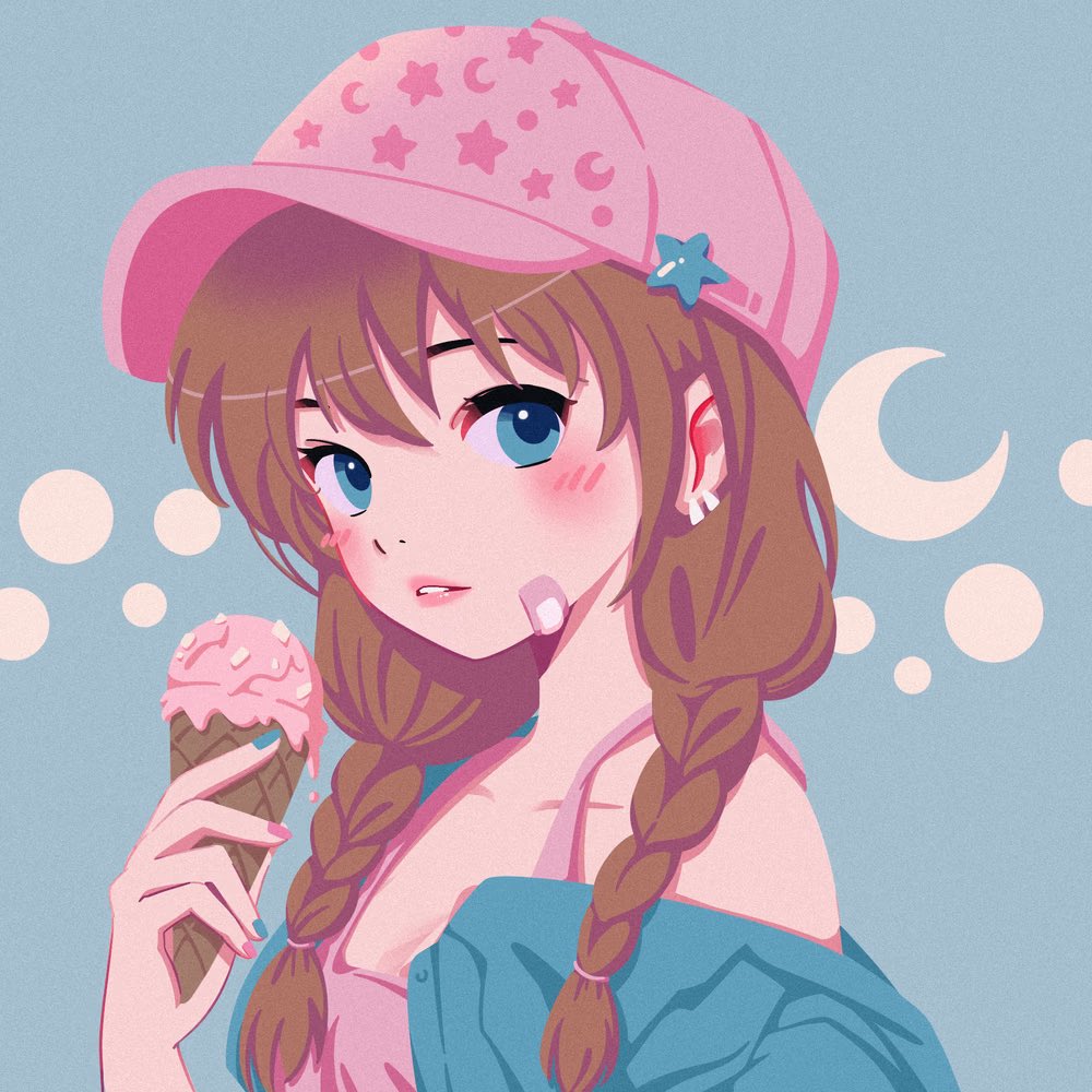 GM ✨ 
Do you want ice cream? 🍦💖
.
.
#NFT #NFTart #LUMINAHUES ⭐️