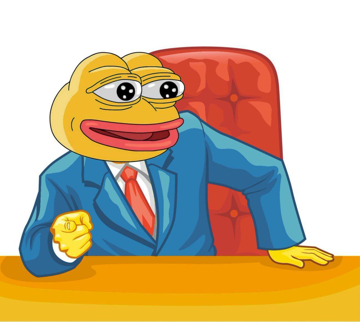 pepe2coineth's tweet photo. #PEPE2 for president. How do you like my suit? https://t.co/McB73heDFQ