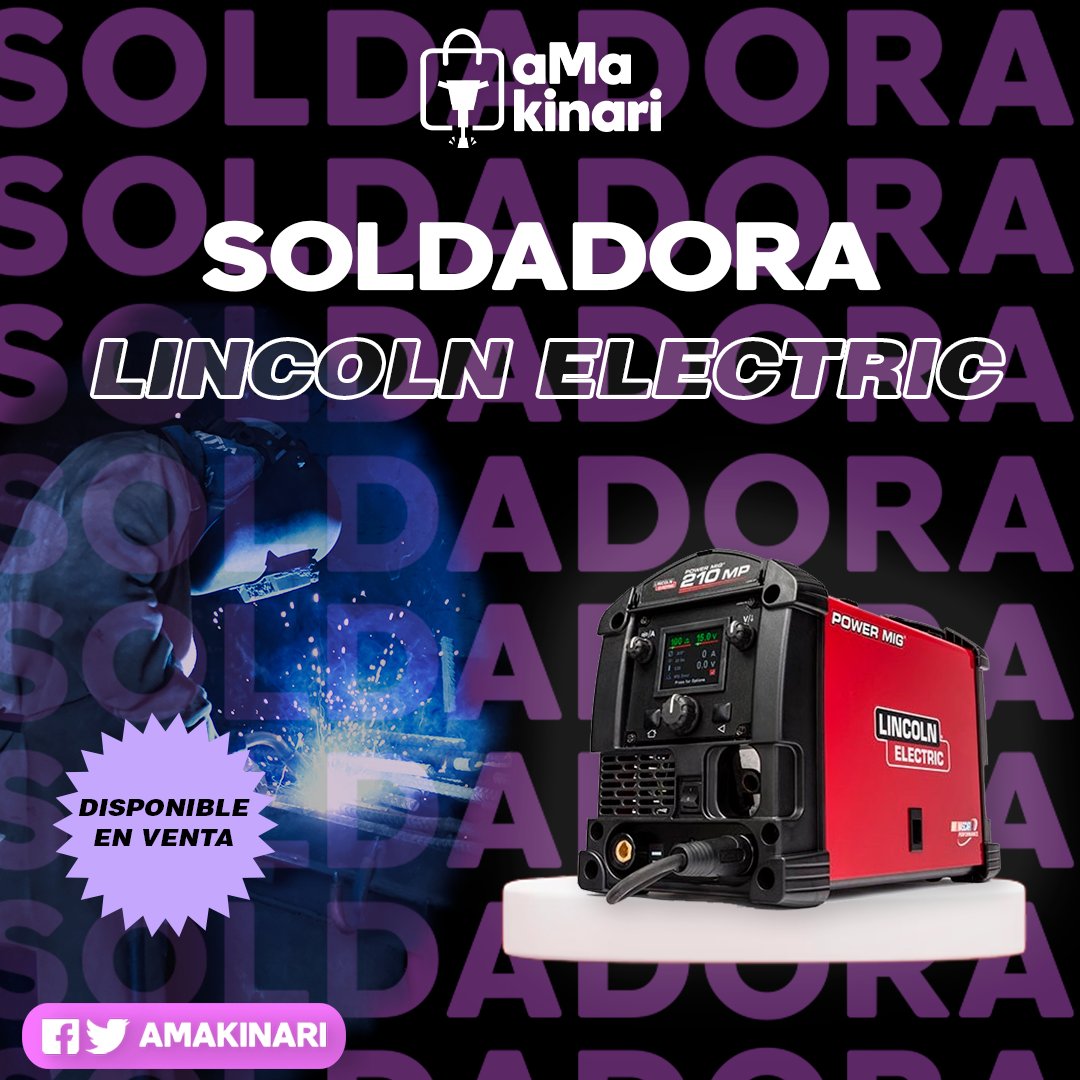 _aMakinari's tweet photo. Soldadora Lincoln Multiprocesos 💥MIG, ideal para soldadura tipo MIG, electrodo revestido, TIG y Alambre tubular👨🏽‍🔧, cotiza la tuya al ☎️ 844 432 4480 https://t.co/ptemq3IaUr