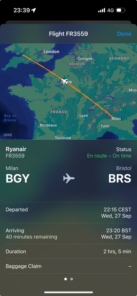 b3nk3's tweet photo. Apple flight tracker… useless…
We are just rolling on the tarmac of BGY 🙄 https://t.co/TVzIwXL9lM