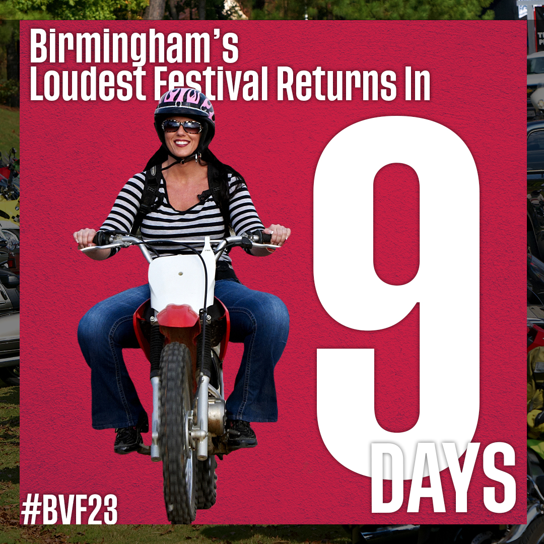 We are NINE days away from Birmingham's Loudest Festival‼️

Buy Your Tickets Today! ➡️ ow.ly/Z79P50PAWGV

#BVF23