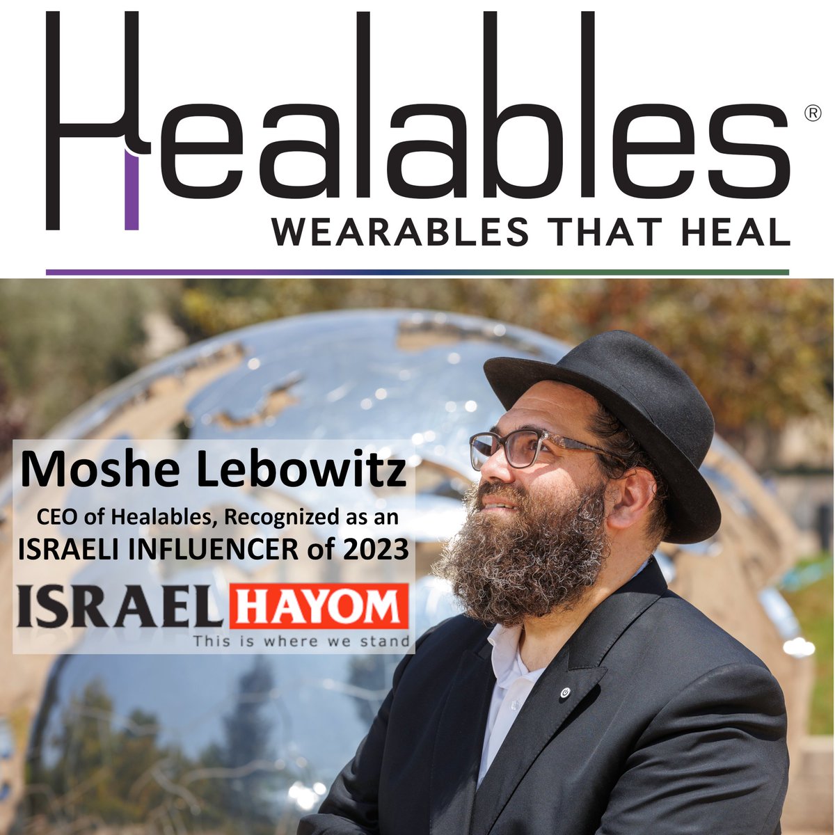 healablesdotcom's tweet photo. Moshe Lebowitz, CEO of Healables, Recognized as an Israeli Influencer of 2023!

Read All About It!
https://t.co/ujjskOqt65

See the original article in Hebrew on the @IsraelHayomHeb  website at https://t.co/9hSyDpOWMd https://t.co/4ZjOOdfxBQ