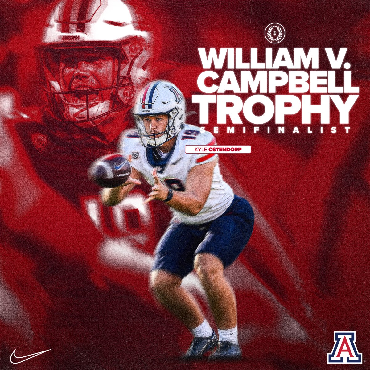 College football’s premier 𝐬𝐜𝐡𝐨𝐥𝐚𝐫-𝐚𝐭𝐡𝐥𝐞𝐭𝐞 award...

<a href="/kyleostendorp/">Kyle Ostendorp</a> has been named a semifinalist for the William V. Campbell Trophy. 🏆

#ItsPersonal | #DesertFury