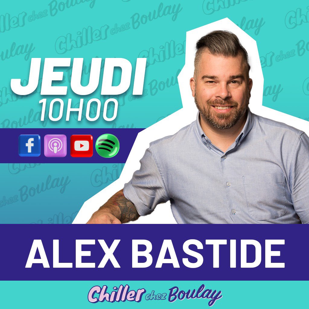 La Poche Bleue (@lapochebleue) on Twitter photo Cette semaine à Chiller chez Boulay, nous recevons le fondateur de la chaîne de restaurants L'Gros Luxe, Alex Bastide! L'épisode sera disponible jeudi matin à 10h sur notre chaîne YouTube et les différentes plateformes d'écoute en ligne!
#ChillerchezBoulay <a href="/etienneboulay22/">Etienne Boulay</a> Cette semaine à Chiller chez Boulay, nous recevons le fondateur de la chaîne de restaurants L'Gros Luxe, Alex Bastide! L'épisode sera disponible jeudi matin à 10h sur notre chaîne YouTube et les différentes plateformes d'écoute en ligne!
#ChillerchezBoulay <a href="/etienneboulay22/">Etienne Boulay</a>
