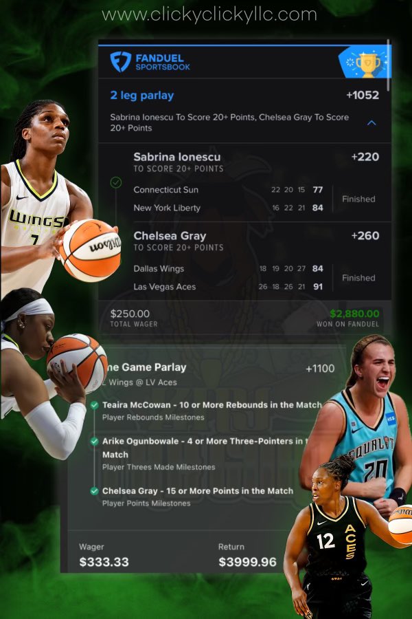 ZAYYYTHEGOAT's tweet image. WNBA Bangers lastnight was a 🎥 

Yall flooded the TL with Green ✅ so I’m doing a giveaway $50 to 5 people who RT/Like this. 

-Must be following @Clickysupport 

See you in here Friday 🫶🏾 clickyclickyllc.com