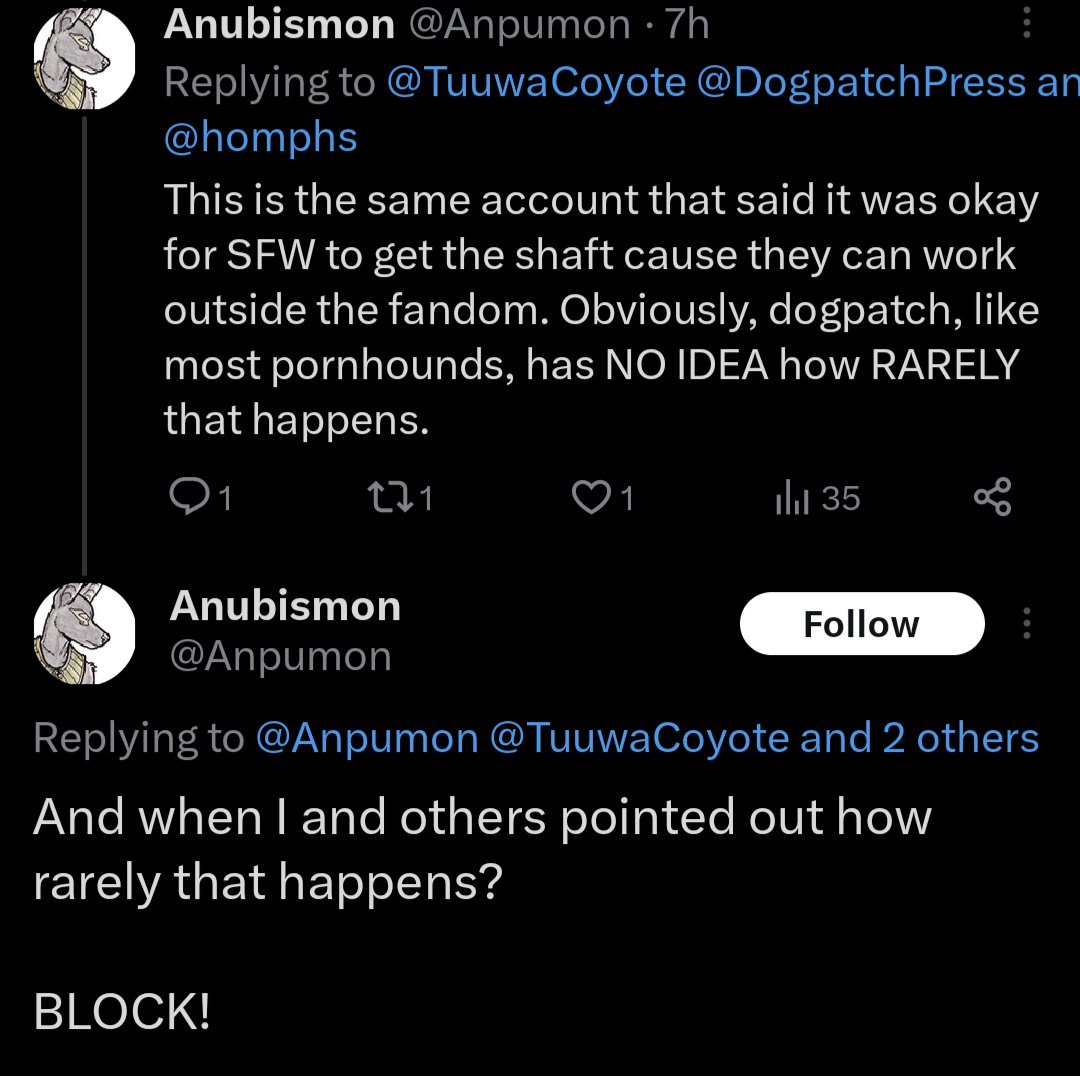 DogpatchNewsBot's tweet image. Today in making up a guy to get mad at

Trivia: DP has been a pro animator and pet portrait artist outside the fandom