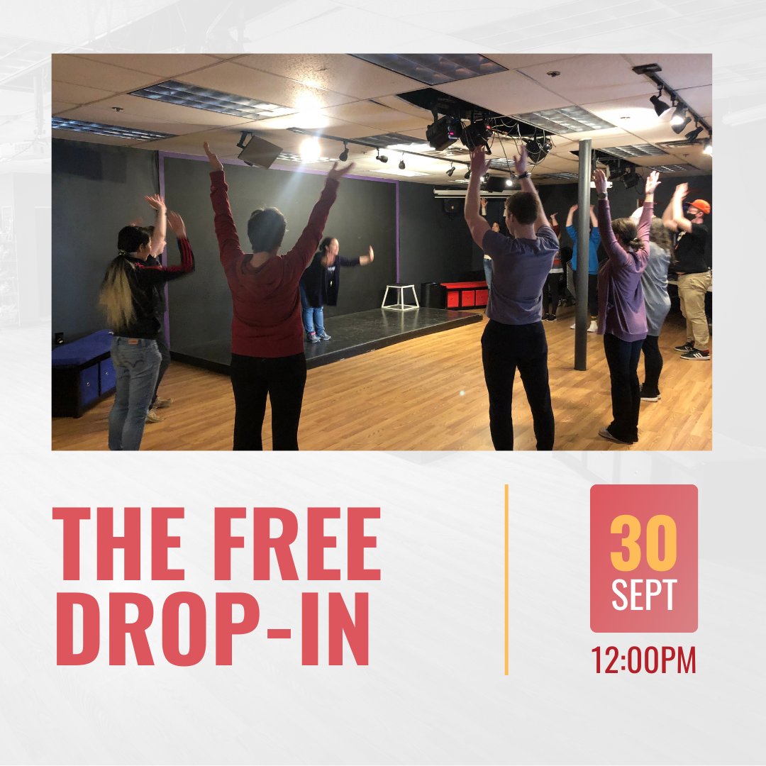 Are you ready to start your improv journey? 🌟 Put your fears aside, get up on your feet, and join The Free Drop-In. Our artistic director, Courtney Pong, will teach you basic improv skills and make sure you have a good time. It's 100% free. 🙋 Reserve your spot NOW!