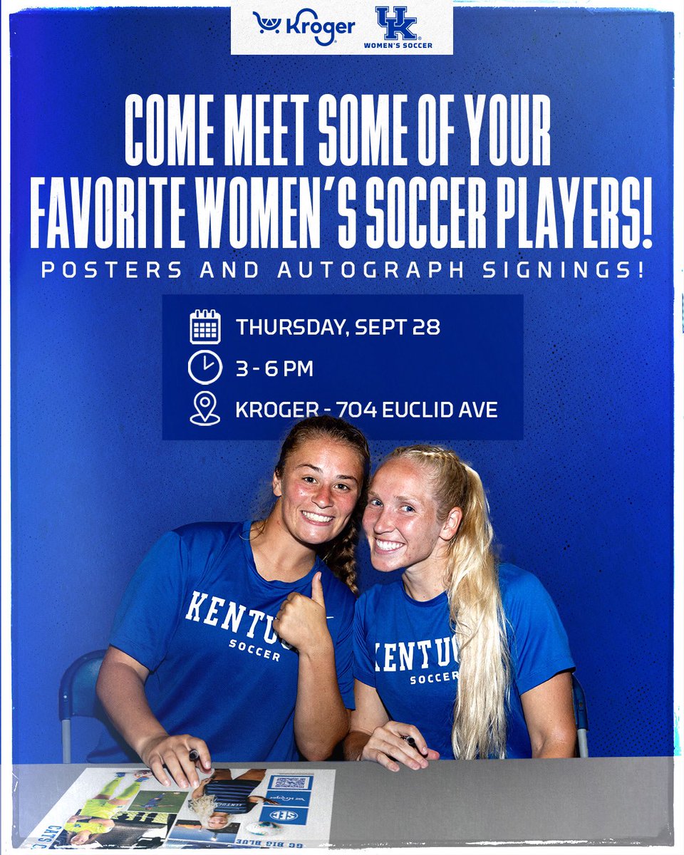 Come say hi tomorrow <a href="/kroger/">Kroger</a> on Euclid! 👋

#WeAreUK 🔵😺⚽️