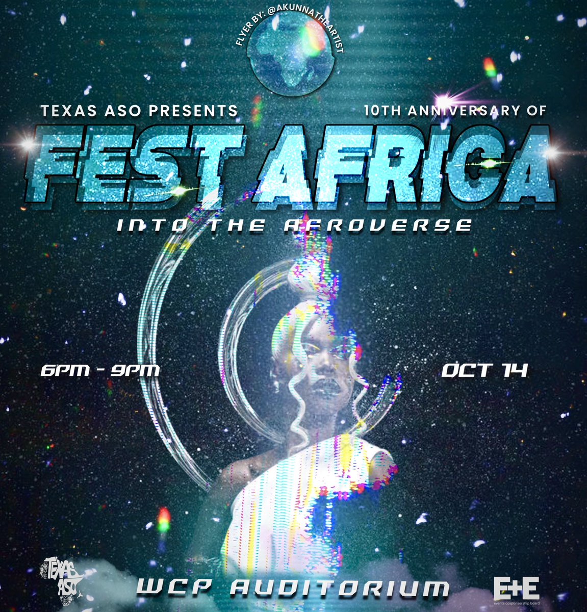 The wait is finally over!! We are happy to announce Texas ASO Fest Africa: Into the Afroverse. Join us on October 14th at 6pm in the WCP Auditorium for an event you won’t forget. We have fashion, dancing, singing, and so much more. You don’t want to miss this!