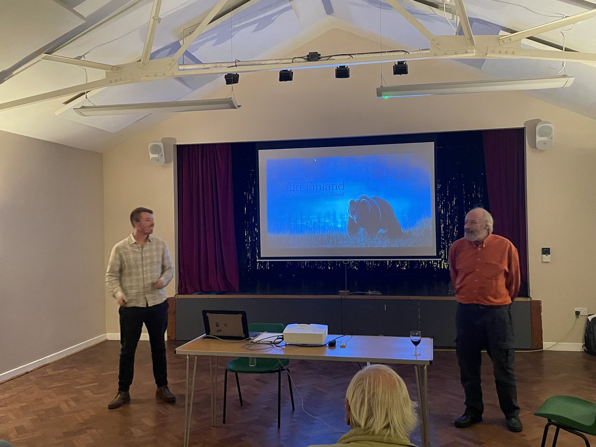 BAConservation's tweet photo. The BACT AGM this evening with a fascinating talk by @HarryReadWrites, Ecologist at Heveningham Hall Estate and wildlife photographer, speaking about his expeditions to Finland to see Brown Bears and the rewilding projects on the Estate. https://t.co/A36rIDCp46