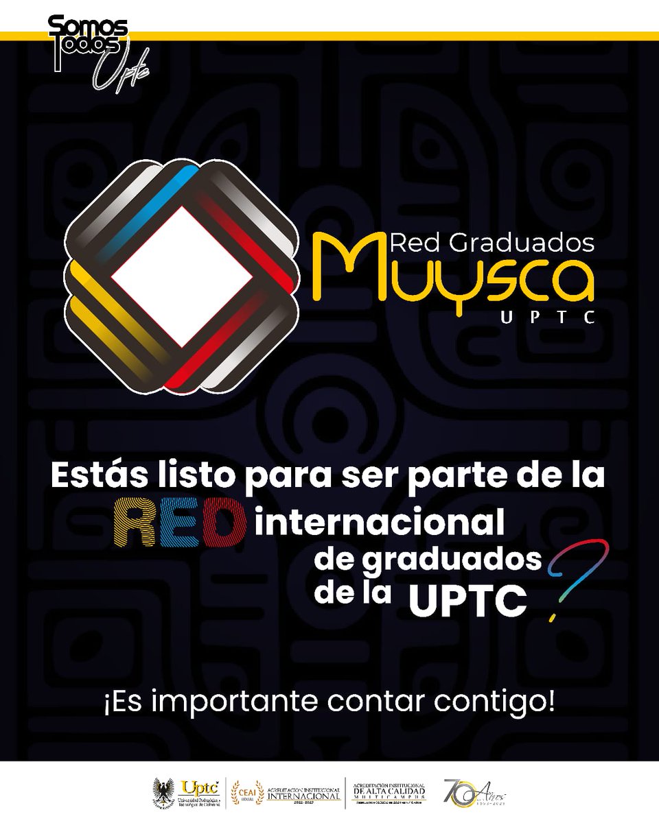 ELDIARIOBOYACA's tweet photo. #UPTCInvita Forma parte de la Red Internacional de Graduados Upetecistas…

Sabemos que muchos son los graduados que están haciendo patria lejos del país, que han hecho grandes cosas por las regiones y queremos conocerlos y poder destacarlos a través de la universidad. https://t.co/FYnhAuOXgn