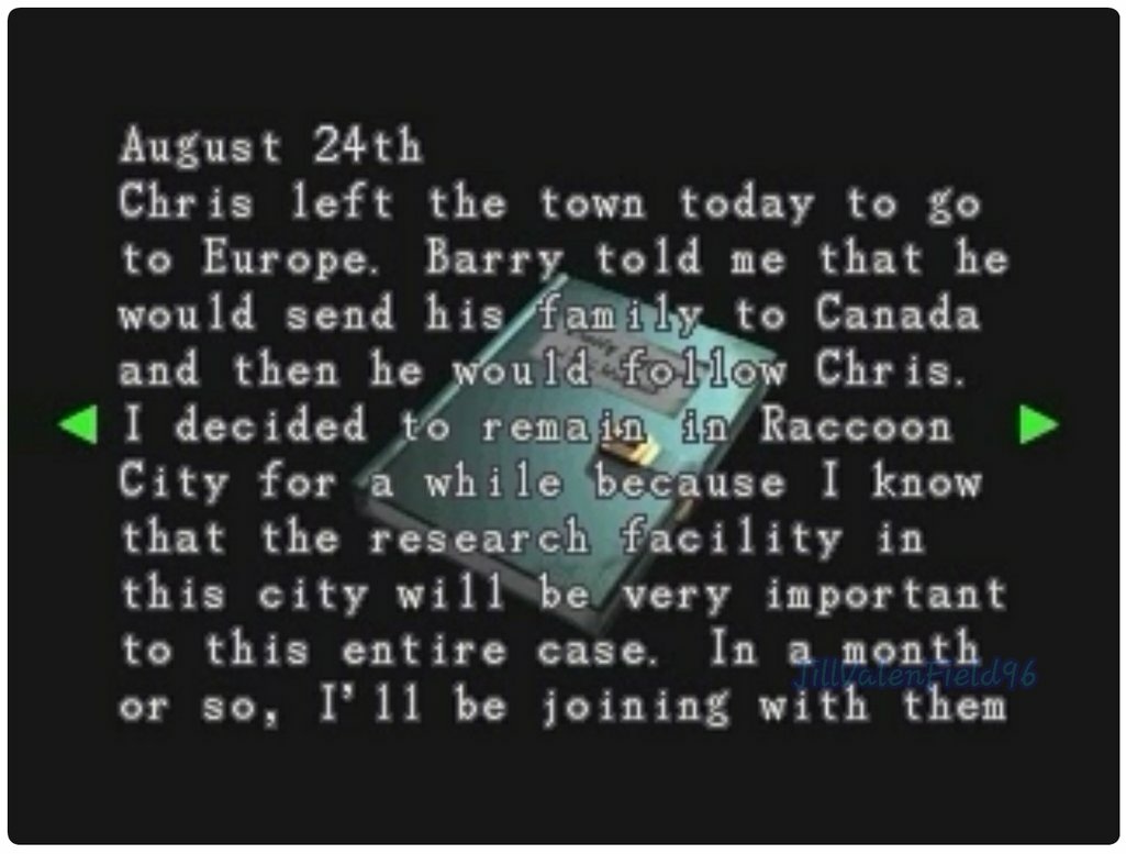 Sep 28th'98
Despite the attemptings to warn RaccoonCity from Umbrella for 2 months,#JillValentine's forced to begin her last escape:the city is doomed...

In #RE3R there's a note Jill would've left for late Sep as her diary from OG #RE3 told
#ResidentEvil #REBHFun #バイオハザード