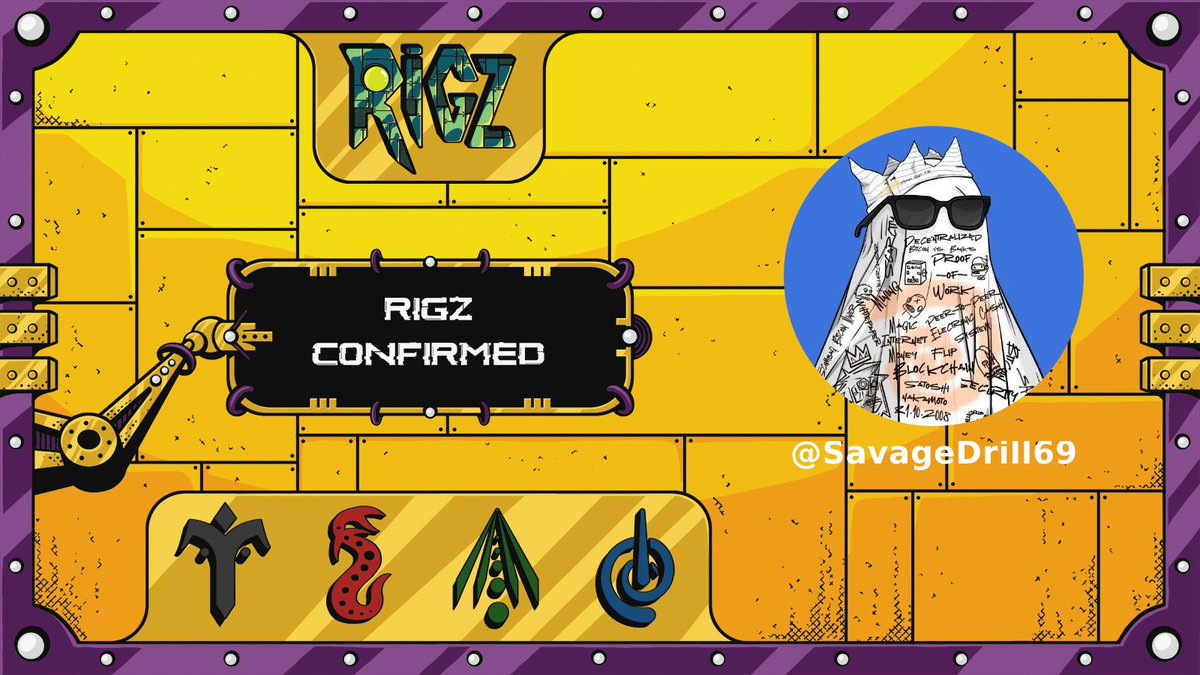 RIGZCONFIRMED's tweet image. RIGZ confirmed @RIGZNFTs 🎫
  
Welcome @SavageDrill69 🤖
  
#RIGZCONFIRMED #onPolygon