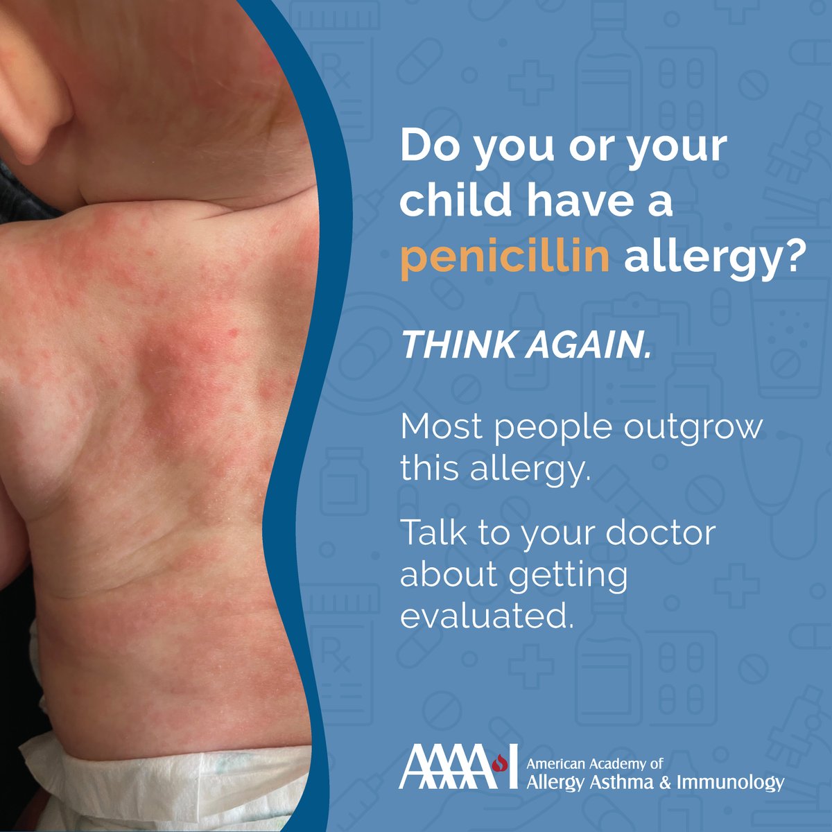 Children commonly experience rashes while receiving antibiotics. We've come a LONG way in understanding the vast majority of these rashes are not due to allergy...and many allergies resolve over time. Today is the perfect day to have this clarified! #PenicillinAllergyDay