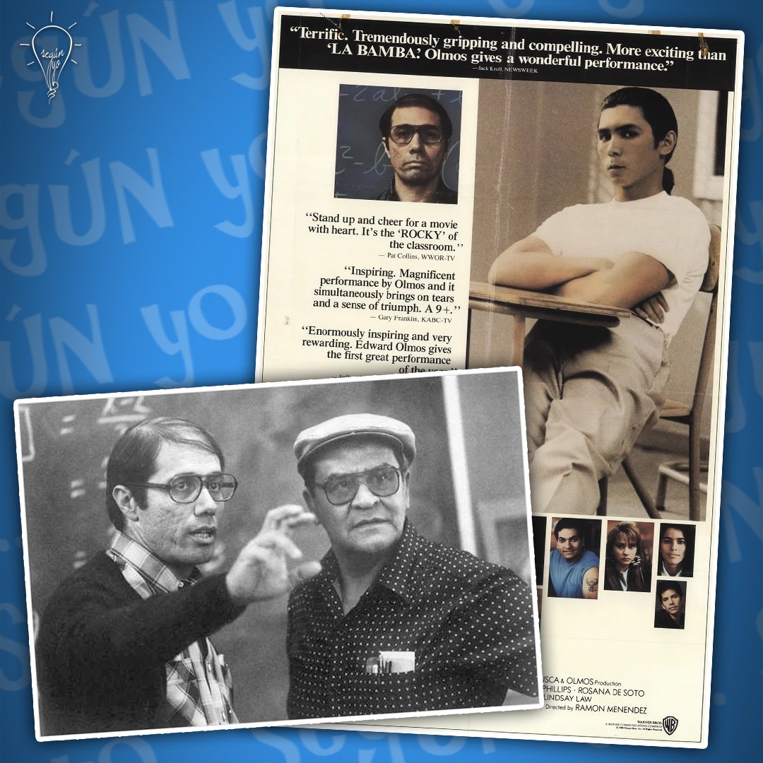 Tal fue el impacto del trabajo como educador de Jaime Escalante en el sistema educativo y la cultura de EE.UU. q motivó la producción de la peli "Stand and Deliver" (1988) protagonizada por Edward James Olmos como Jaime Escalante y Lou Diamond Phillips como el chico problemas😈