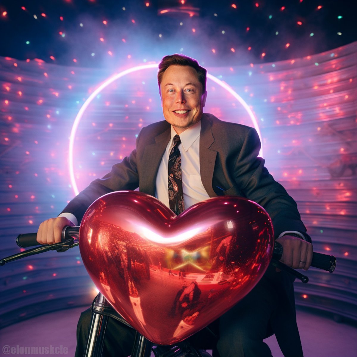 elonmuskcle's tweet photo. Musk is on a mission:

To spread love to all corners of the universe 💞 https://t.co/dWpbnP4nhr